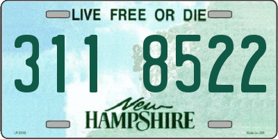 NH license plate 3118522