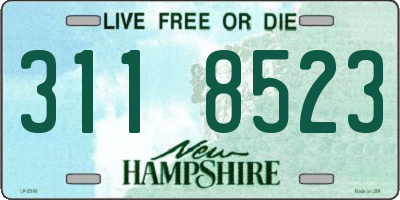 NH license plate 3118523