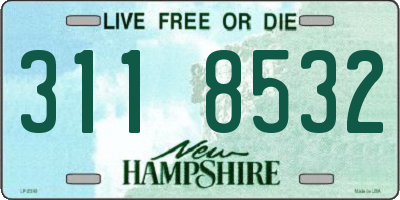 NH license plate 3118532