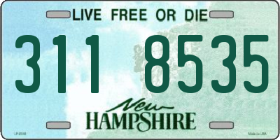 NH license plate 3118535