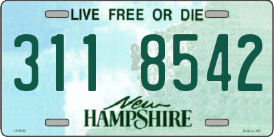 NH license plate 3118542