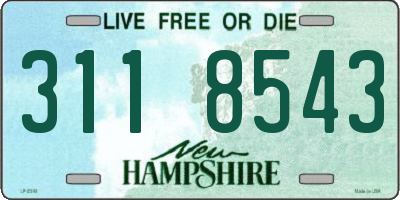 NH license plate 3118543