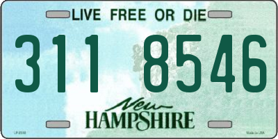NH license plate 3118546