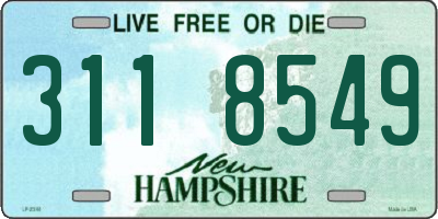 NH license plate 3118549
