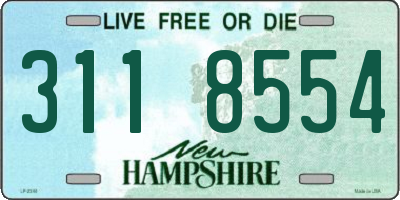 NH license plate 3118554