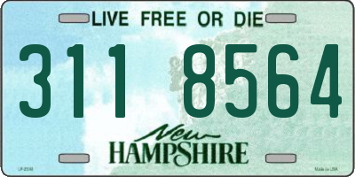NH license plate 3118564
