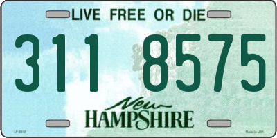NH license plate 3118575
