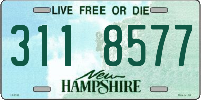 NH license plate 3118577