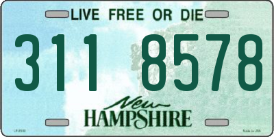 NH license plate 3118578