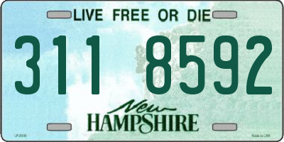 NH license plate 3118592