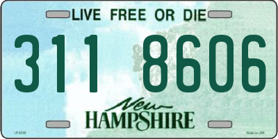 NH license plate 3118606