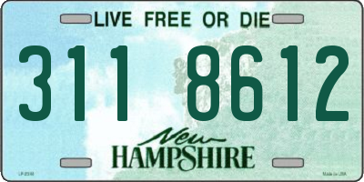 NH license plate 3118612