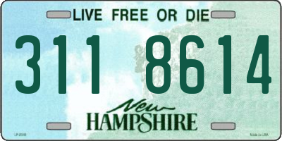 NH license plate 3118614