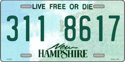 NH license plate 3118617