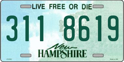NH license plate 3118619
