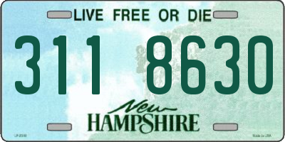 NH license plate 3118630