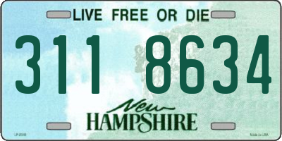 NH license plate 3118634