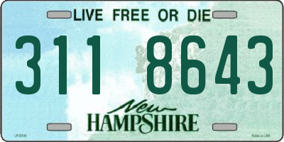 NH license plate 3118643