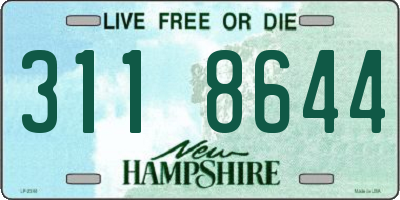 NH license plate 3118644