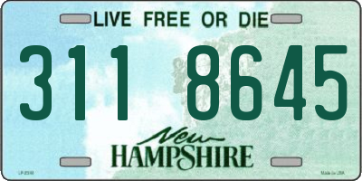 NH license plate 3118645