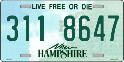 NH license plate 3118647