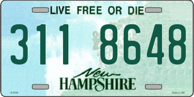 NH license plate 3118648