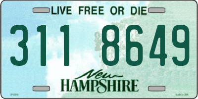 NH license plate 3118649