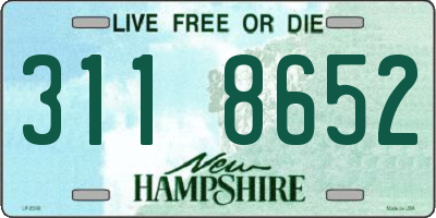 NH license plate 3118652