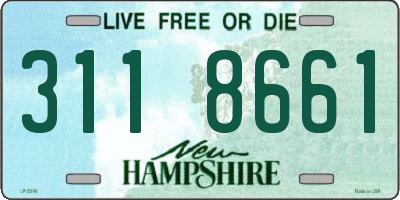 NH license plate 3118661