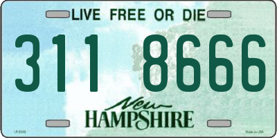 NH license plate 3118666