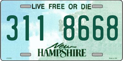 NH license plate 3118668