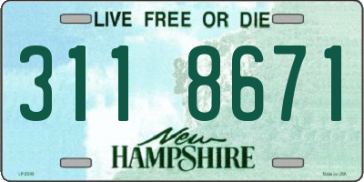 NH license plate 3118671