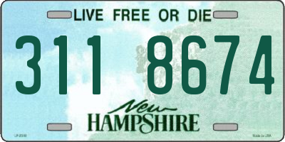 NH license plate 3118674
