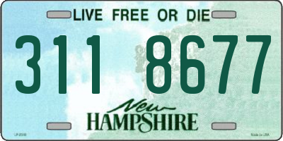NH license plate 3118677
