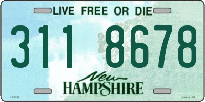 NH license plate 3118678
