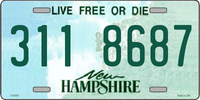 NH license plate 3118687