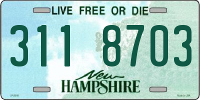 NH license plate 3118703