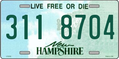 NH license plate 3118704