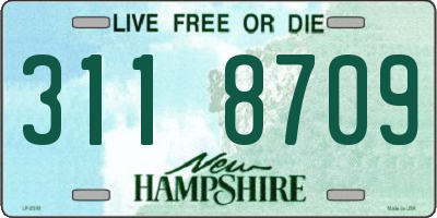 NH license plate 3118709