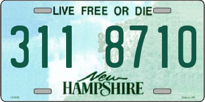 NH license plate 3118710