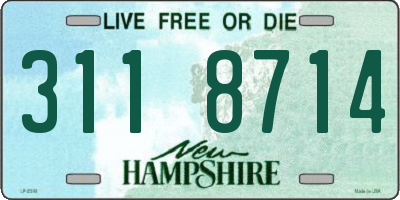 NH license plate 3118714