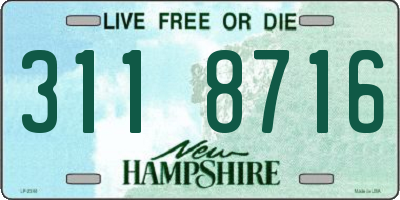 NH license plate 3118716