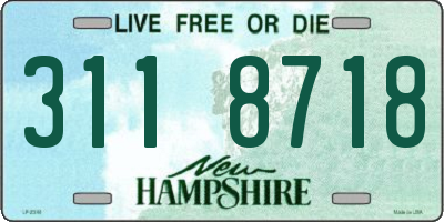 NH license plate 3118718