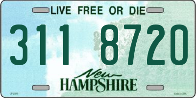 NH license plate 3118720
