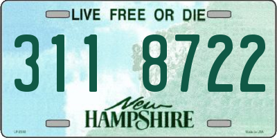 NH license plate 3118722