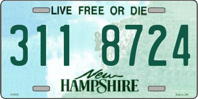 NH license plate 3118724