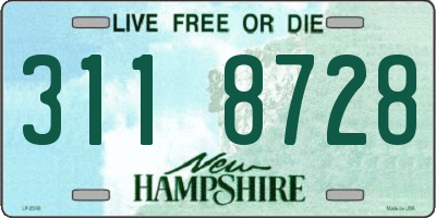 NH license plate 3118728