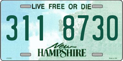 NH license plate 3118730
