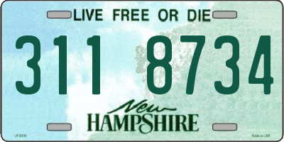 NH license plate 3118734
