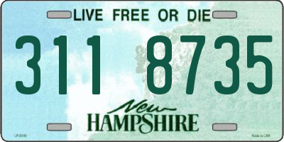 NH license plate 3118735